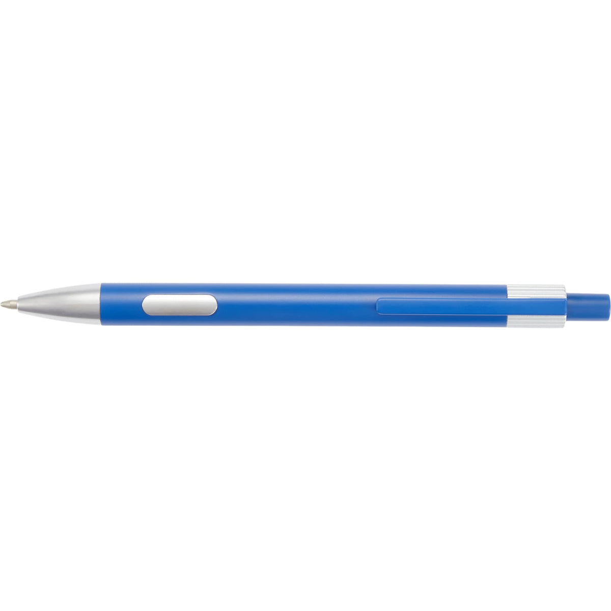 Riley Gel Pen in Recycled Aluminum with Silver Accents - Blue - Clip