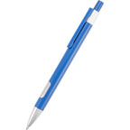 Riley Gel Pen in Recycled Aluminum with Silver Accents - Blue - Detail