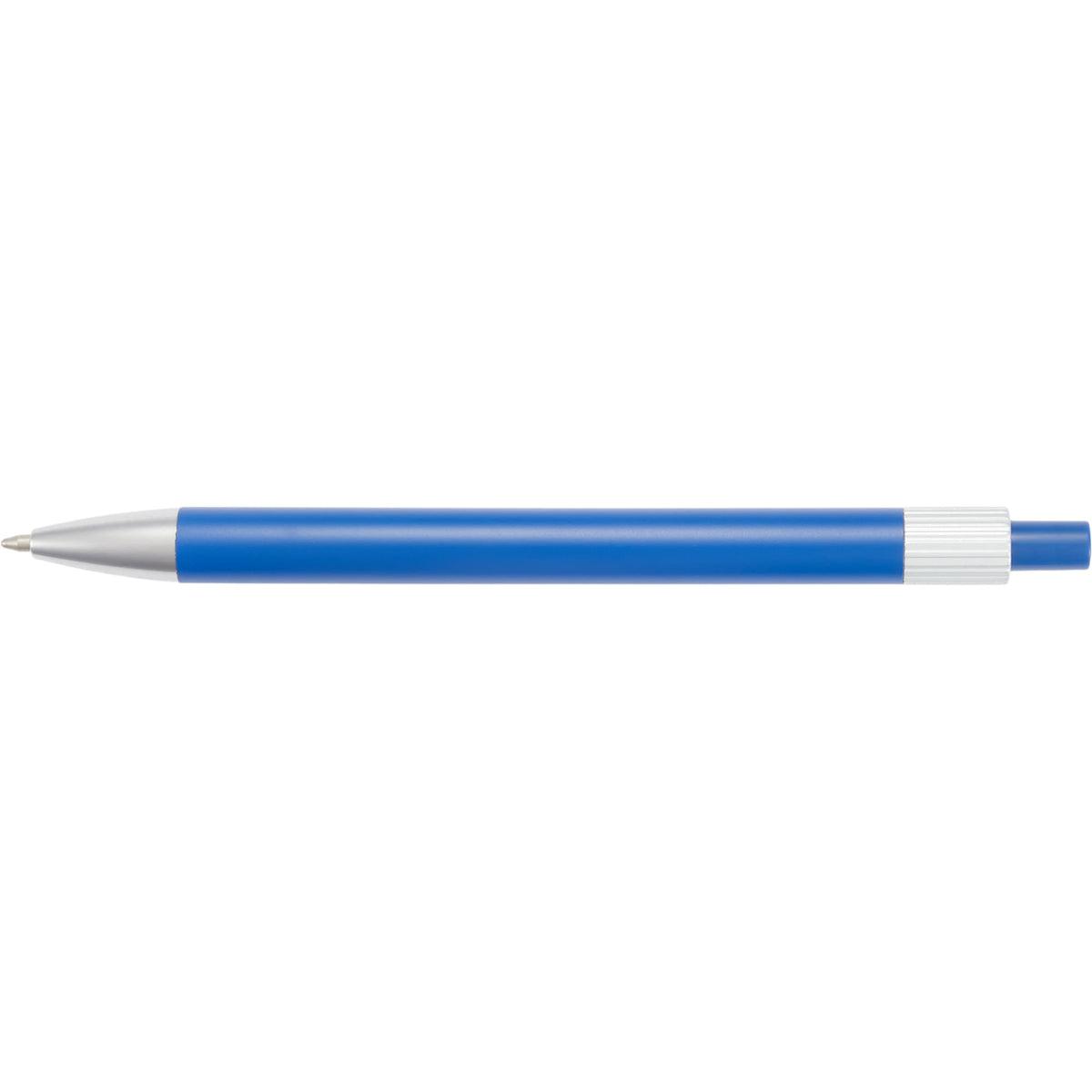 Riley Gel Pen in Recycled Aluminum with Silver Accents - Blue - Top