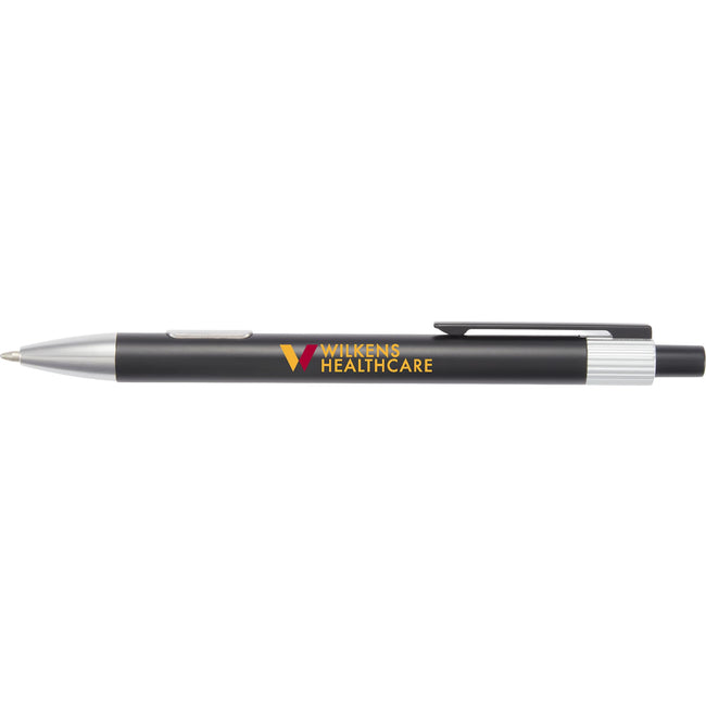 Riley Gel Pen in Recycled Aluminum with Silver Accents Laser Engraving