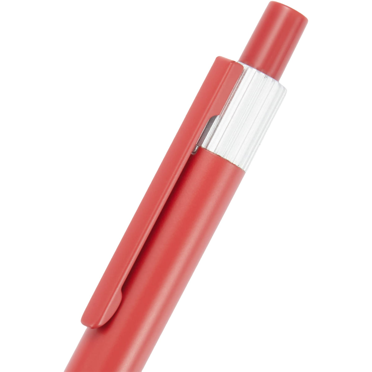 Riley Gel Pen in Recycled Aluminum with Silver Accents - Red - Detail 2