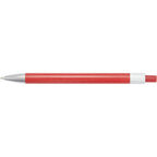 Riley Gel Pen in Recycled Aluminum with Silver Accents - Red - Top