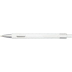 Riley Gel Pen in Recycled Aluminum with Silver Accents - White - Clip