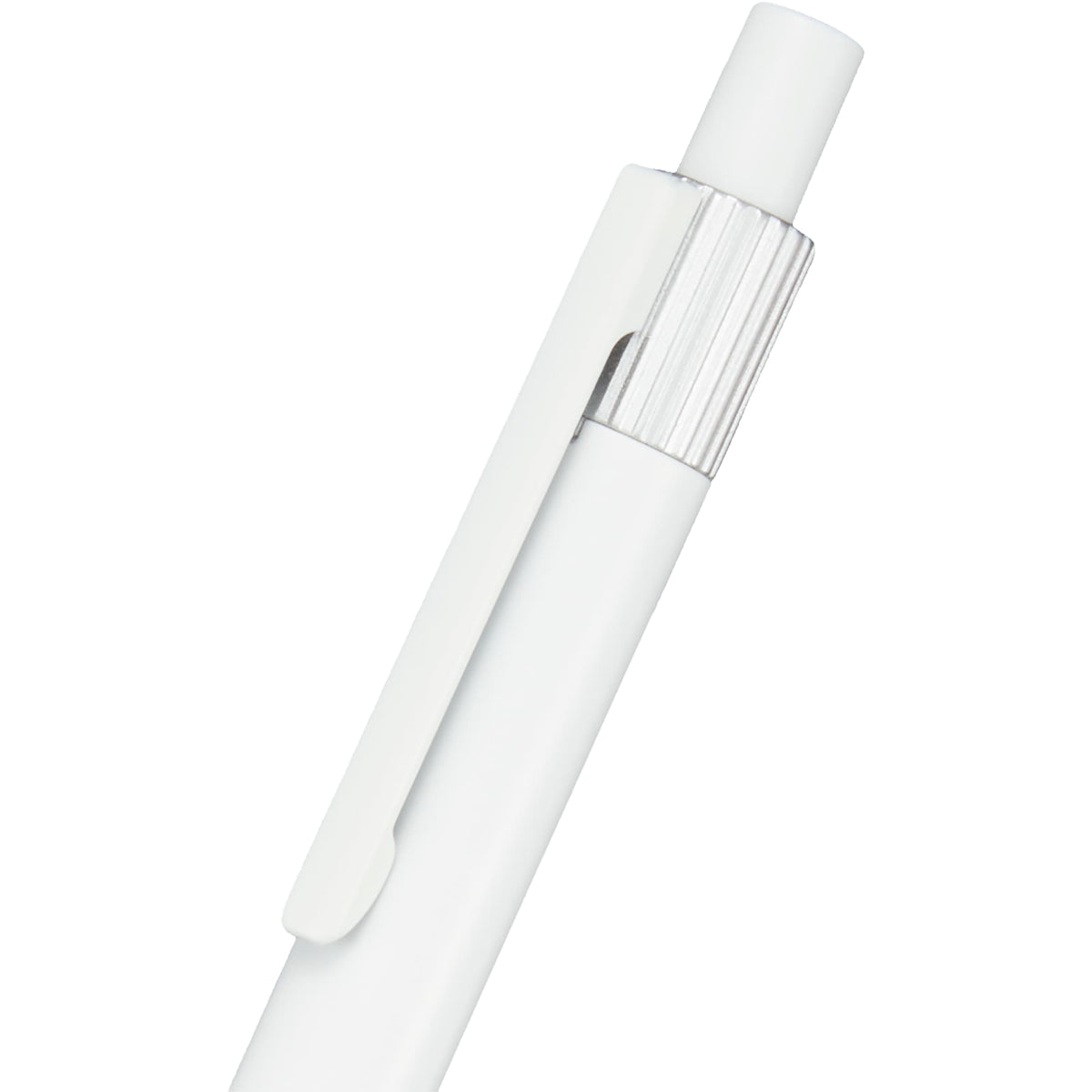 Riley Gel Pen in Recycled Aluminum with Silver Accents - White - Detail 2