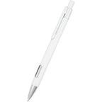 Riley Gel Pen in Recycled Aluminum with Silver Accents - White - Detail