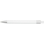 Riley Gel Pen in Recycled Aluminum with Silver Accents - White - Top