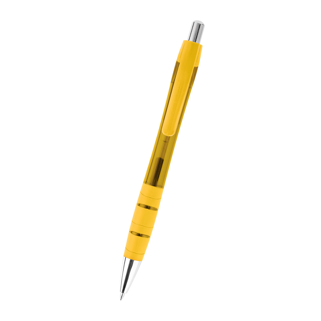 Riley Gel Pen in Recycled PET - Yellow - Front