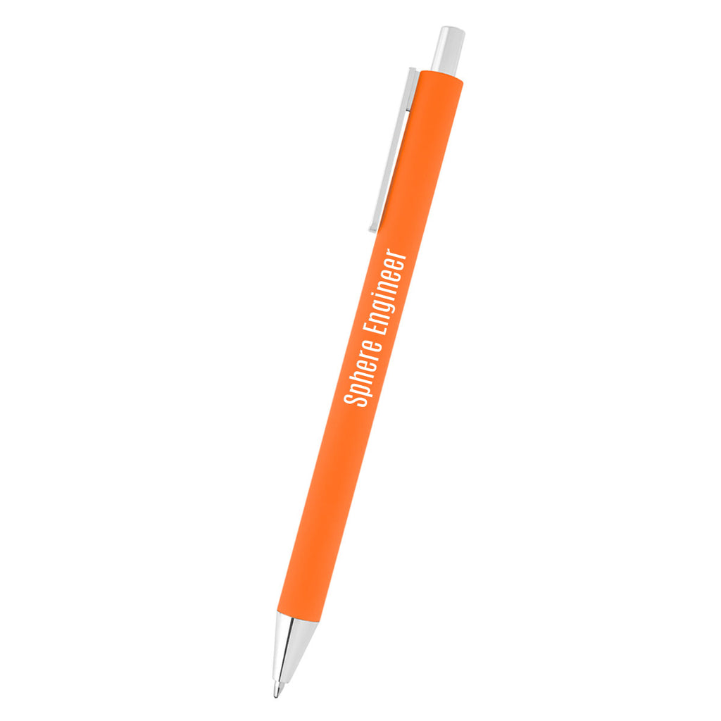 Riley Pen in Recycled Aluminum Laser Engraving - Orange - Laser Engraving