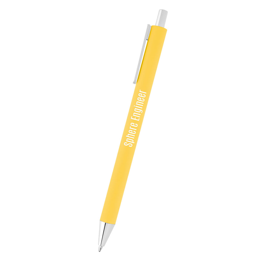 Riley Pen in Recycled Aluminum Laser Engraving - Yellow - Laser Engraving
