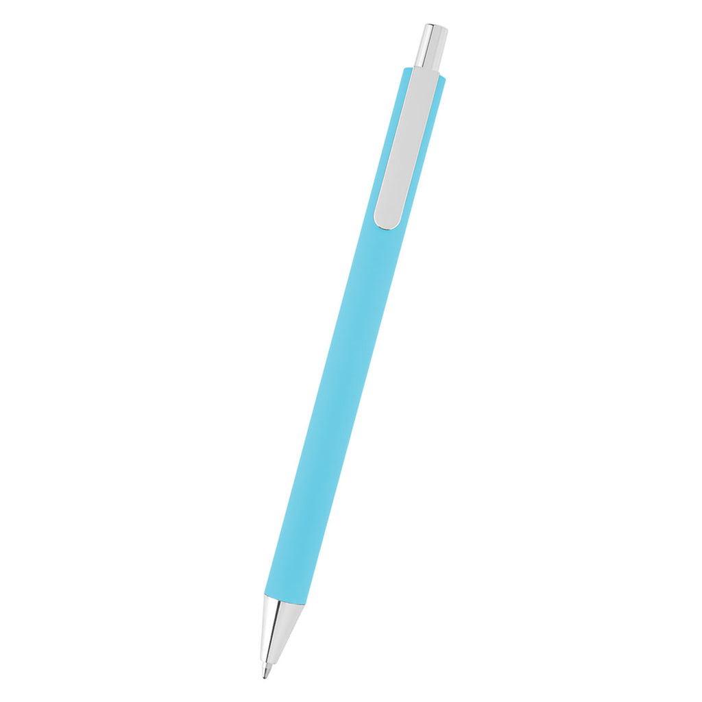 Riley Pen in Recycled Aluminum - Light Blue - Front