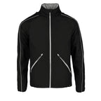 Rincon Packable Jacket with Recycled Content for Men Debossing - Black/Silver - Flat