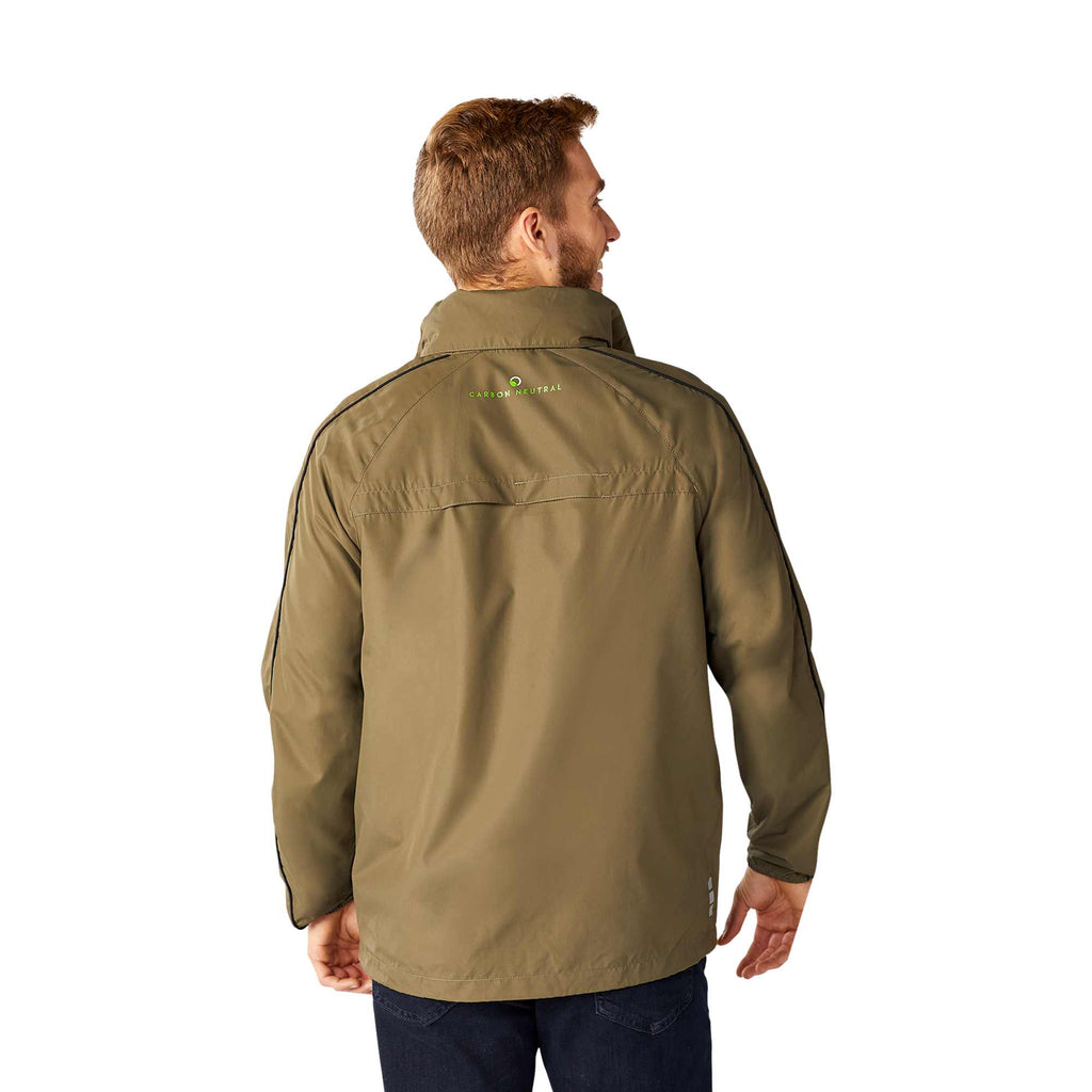 Rincon Packable Jacket with Recycled Content for Men Transfer - Loden/Black - Back