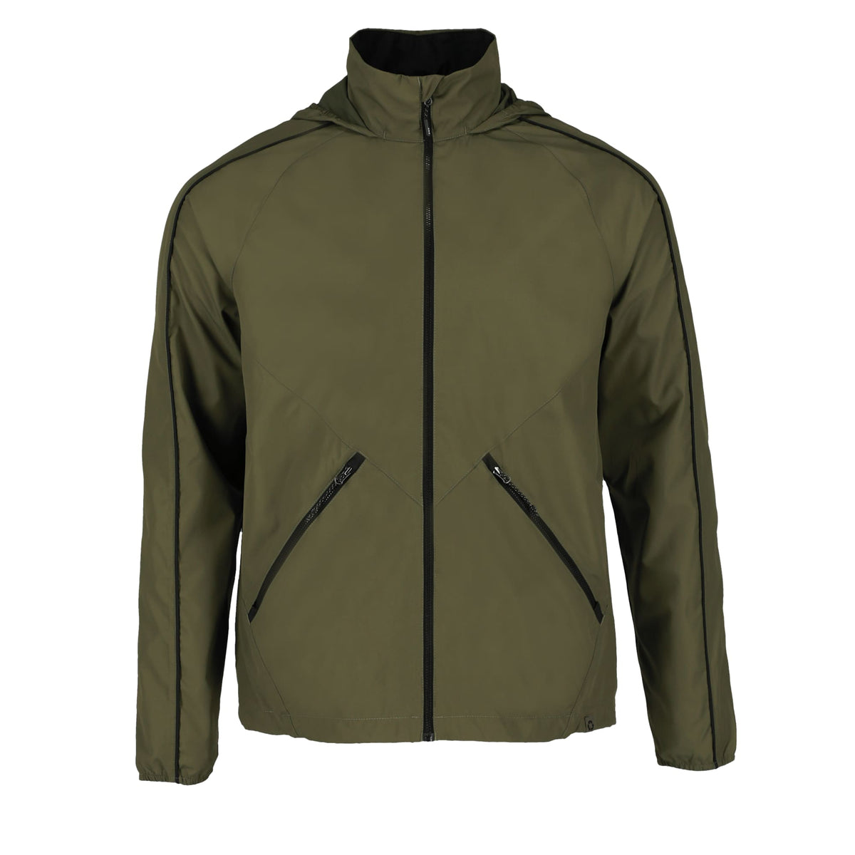 Rincon Packable Jacket with Recycled Content for Men Transfer - Loden/Black - Flat
