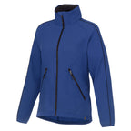 Rincon Packable Jacket with Recycled Content for Women Embroidery - Metro Blue/Black - Front Flat