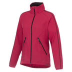 Rincon Packable Jacket with Recycled Content for Women Embroidery - Vintage Red/Black - Front Flat