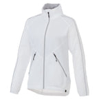 Rincon Packable Jacket with Recycled Content for Women Embroidery - White/Silver - Front Flat