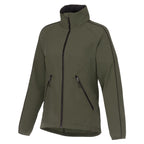 Rincon Packable Jacket with Recycled Content for Women Laser Engraving - Loden/Black - Front Flat