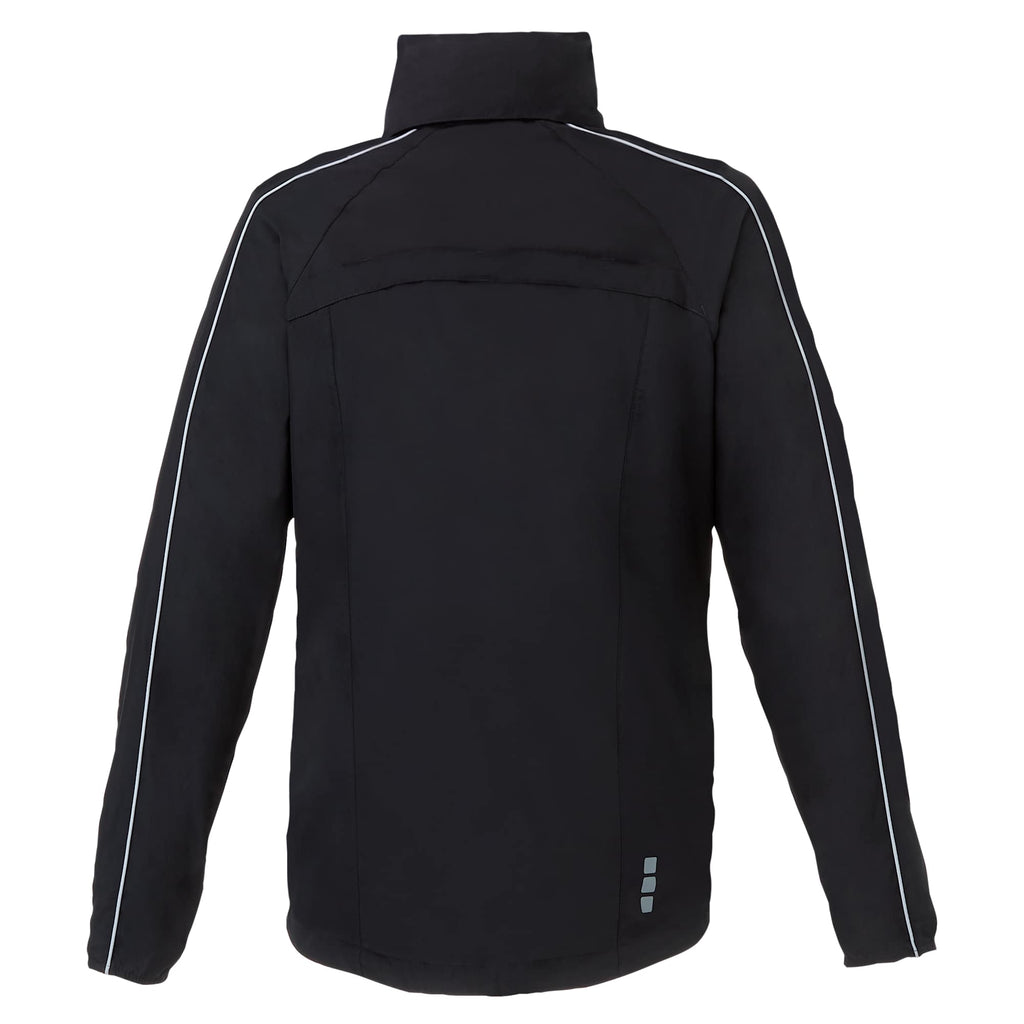 Rincon Packable Jacket with Recycled Content for Women Transfer - Black/Silver - Back Flat
