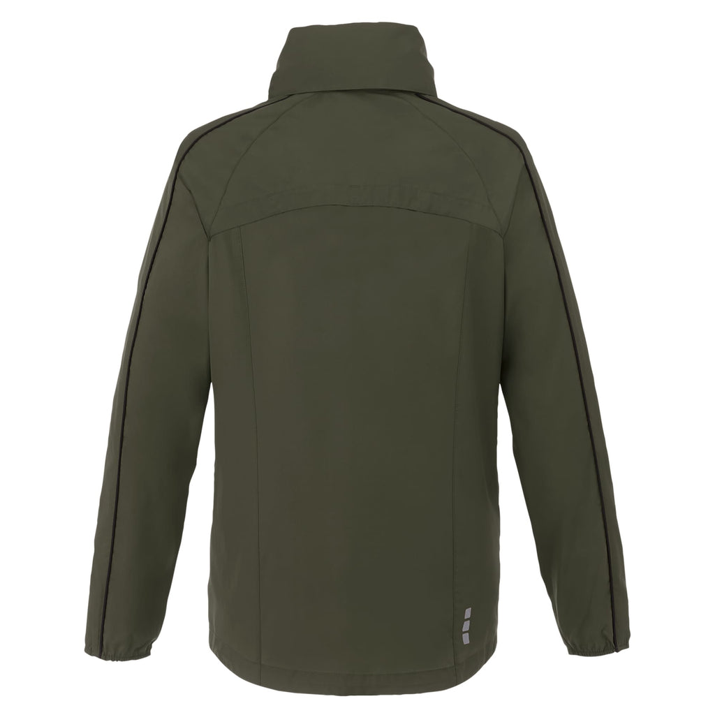 Rincon Packable Jacket with Recycled Content for Women Transfer - Loden/Black - Back Flat