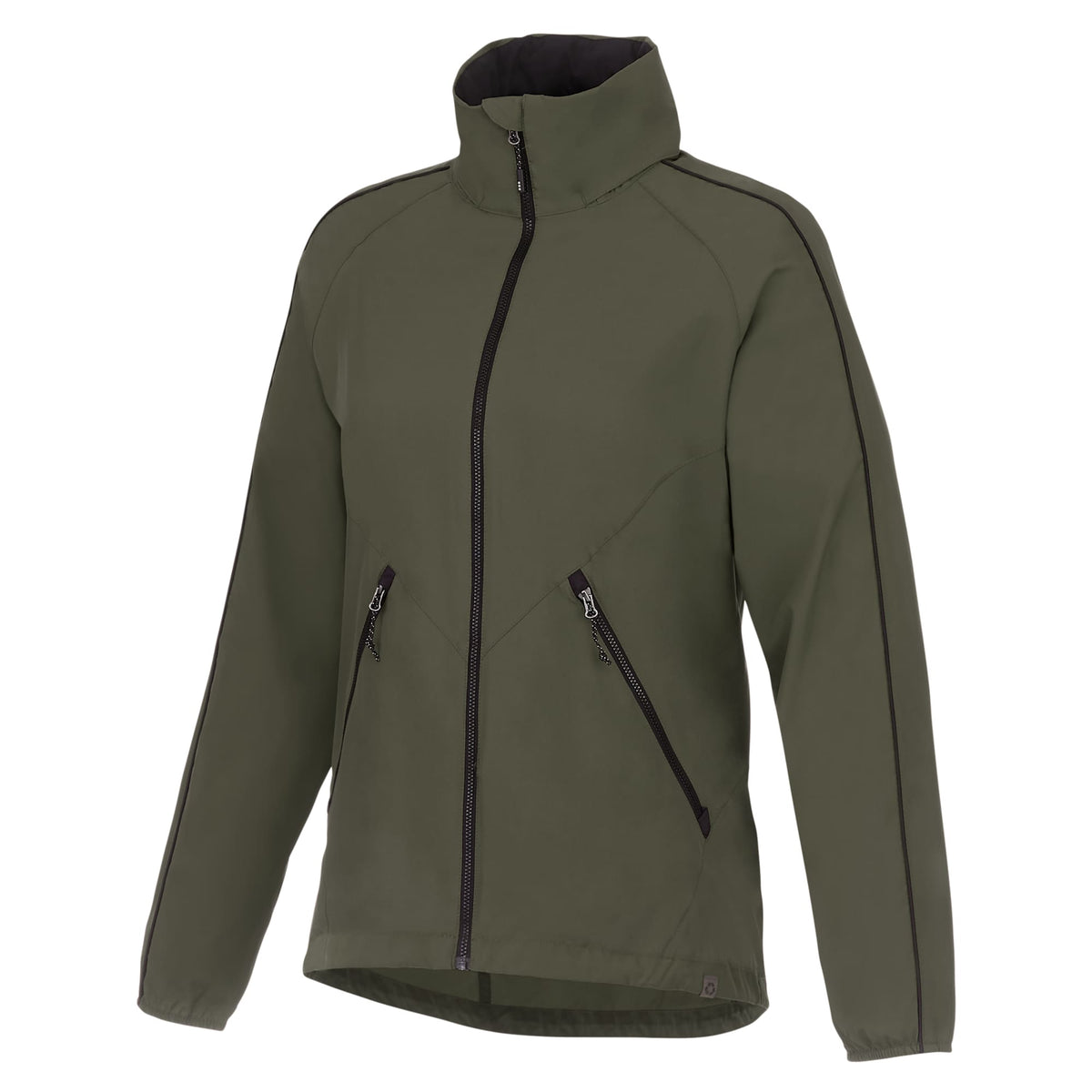 Rincon Packable Jacket with Recycled Content for Women Transfer - Loden/Black - Front Flat