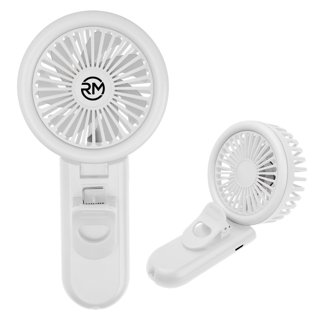 Ring Light and Fan for Phone and Laptop - White - Pad Print