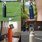 Ringo Pro Water Bottle with Magnetic Phone Ring, 24 oz Full Color - Black - View 6