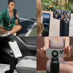 Ringo Pro Water Bottle with Magnetic Phone Ring, 24 oz Full Color - Black - View 7