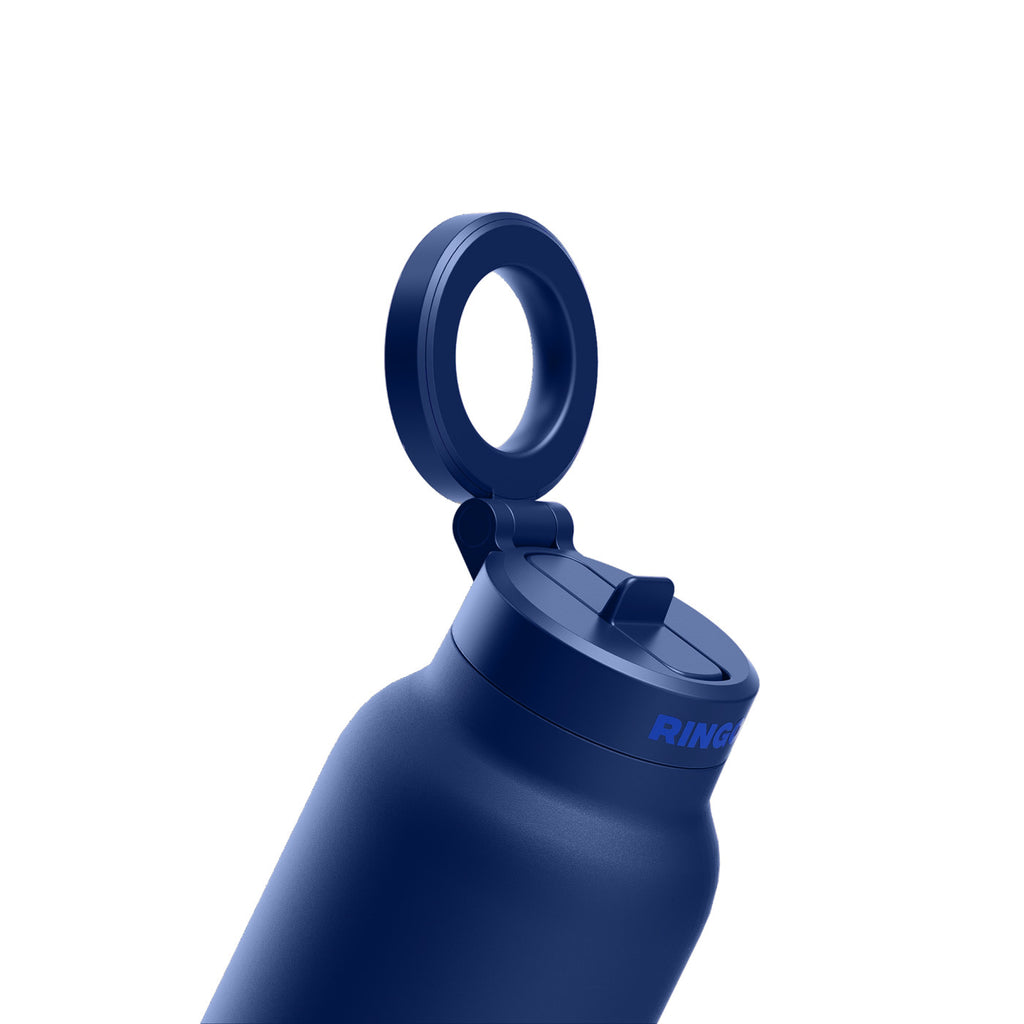 Ringo Pro Water Bottle with Magnetic Phone Ring, 24 oz Full Color - Blue - View 4