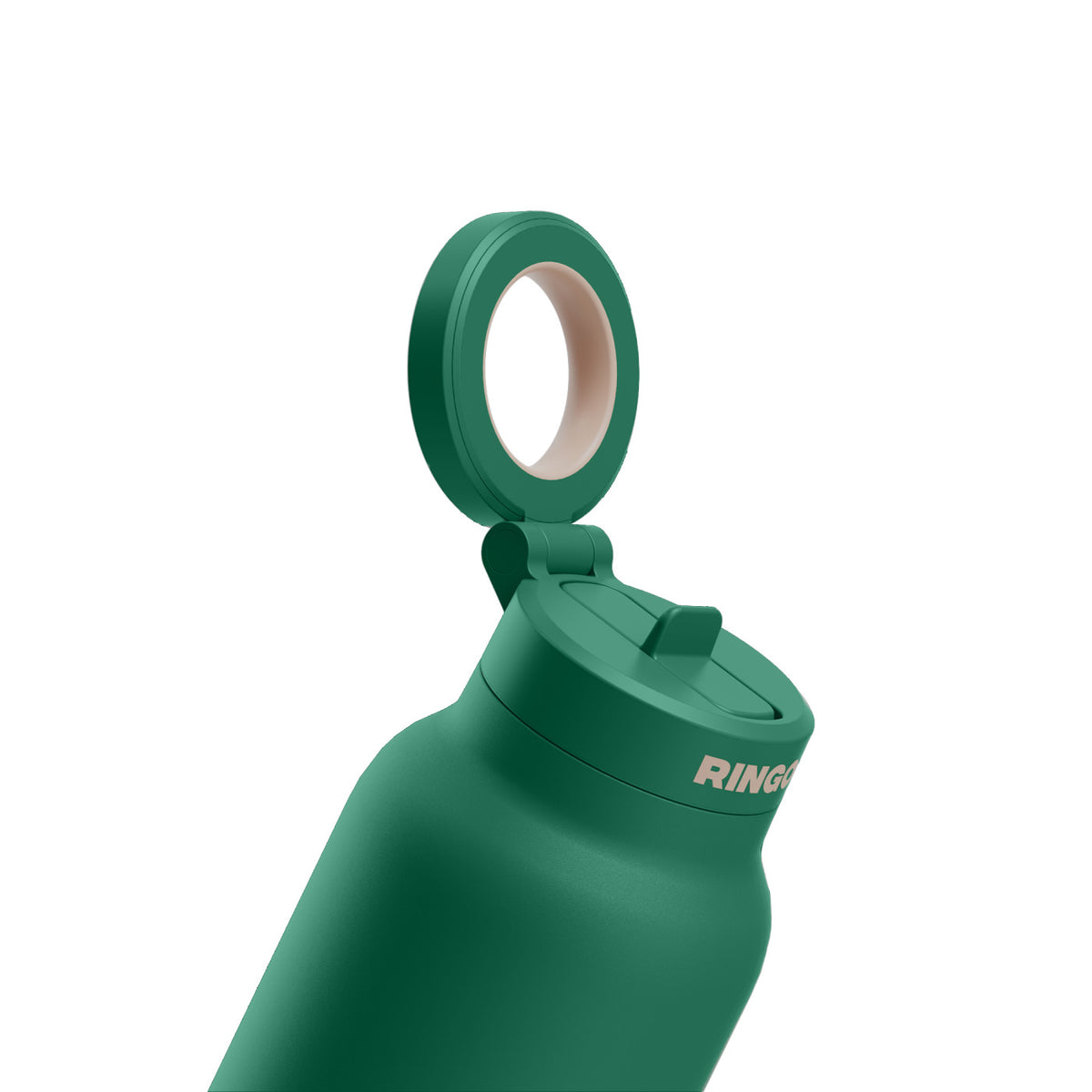 Ringo Pro Water Bottle with Magnetic Phone Ring, 24 oz Full Color - Green - View 3