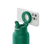 Ringo Pro Water Bottle with Magnetic Phone Ring, 24 oz Full Color - Green - View 4