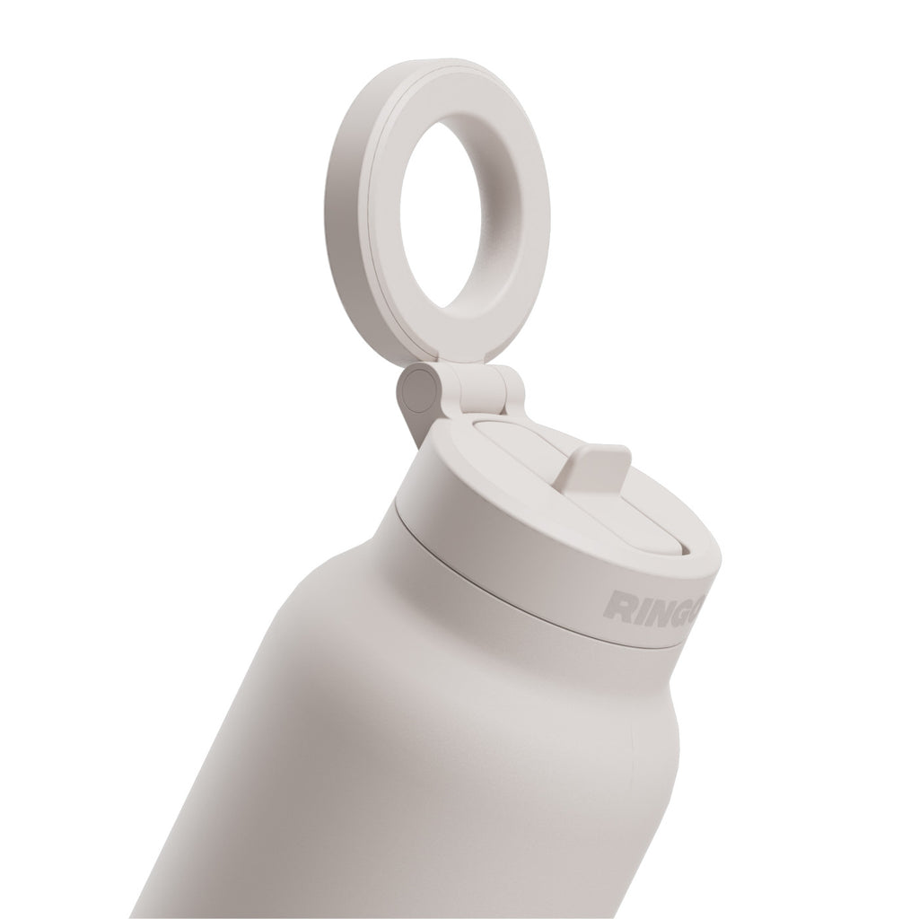 Ringo Pro Water Bottle with Magnetic Phone Ring, 24 oz Full Color - Ivory - View 6
