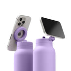 Ringo Pro Water Bottle with Magnetic Phone Ring, 24 oz Full Color - Lilac - View 4