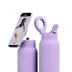 Ringo Pro Water Bottle with Magnetic Phone Ring, 24 oz Full Color - Lilac - View 5