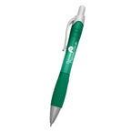 Rio Ballpoint Pen with a Contoured Rubber Grip - Green - Silk Screen