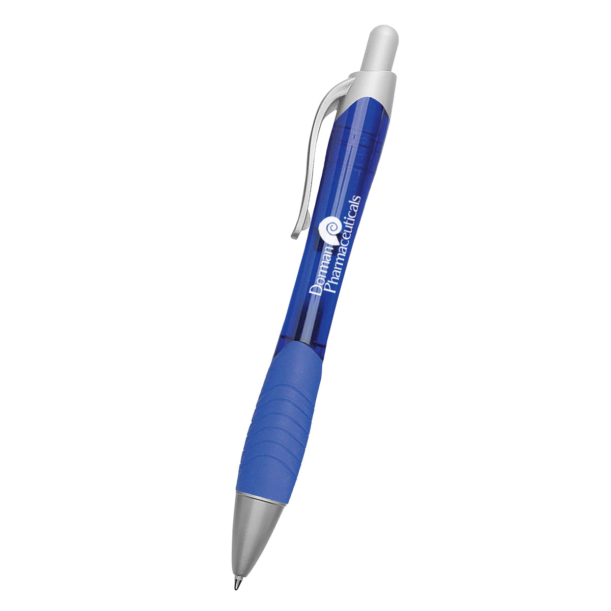 Rio Ballpoint Pen with a Contoured Rubber Grip - Silk Screen