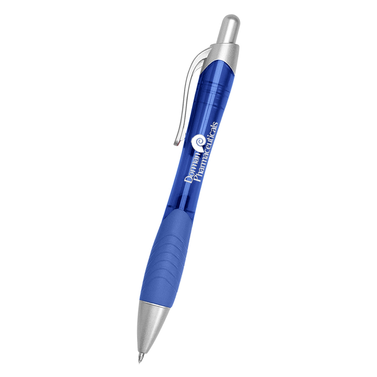 Rio Gel Pen with a Contoured Rubber Grip - Blue - Silk Screen