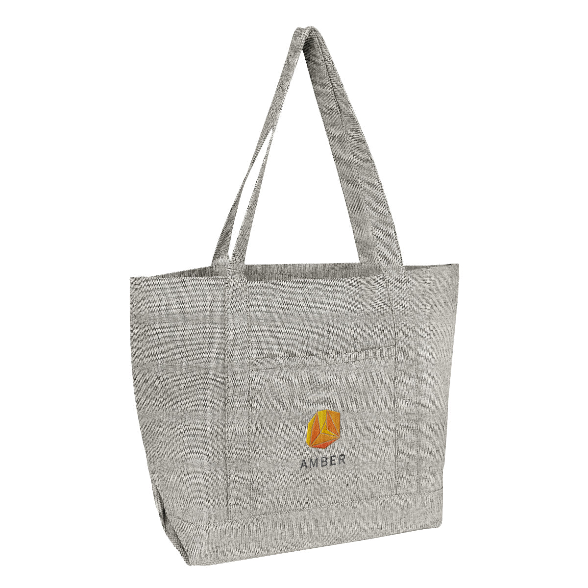 Ripley Starboard Recycled Cotton Tote Bag, 10 oz - Heather Gray - Embroidery