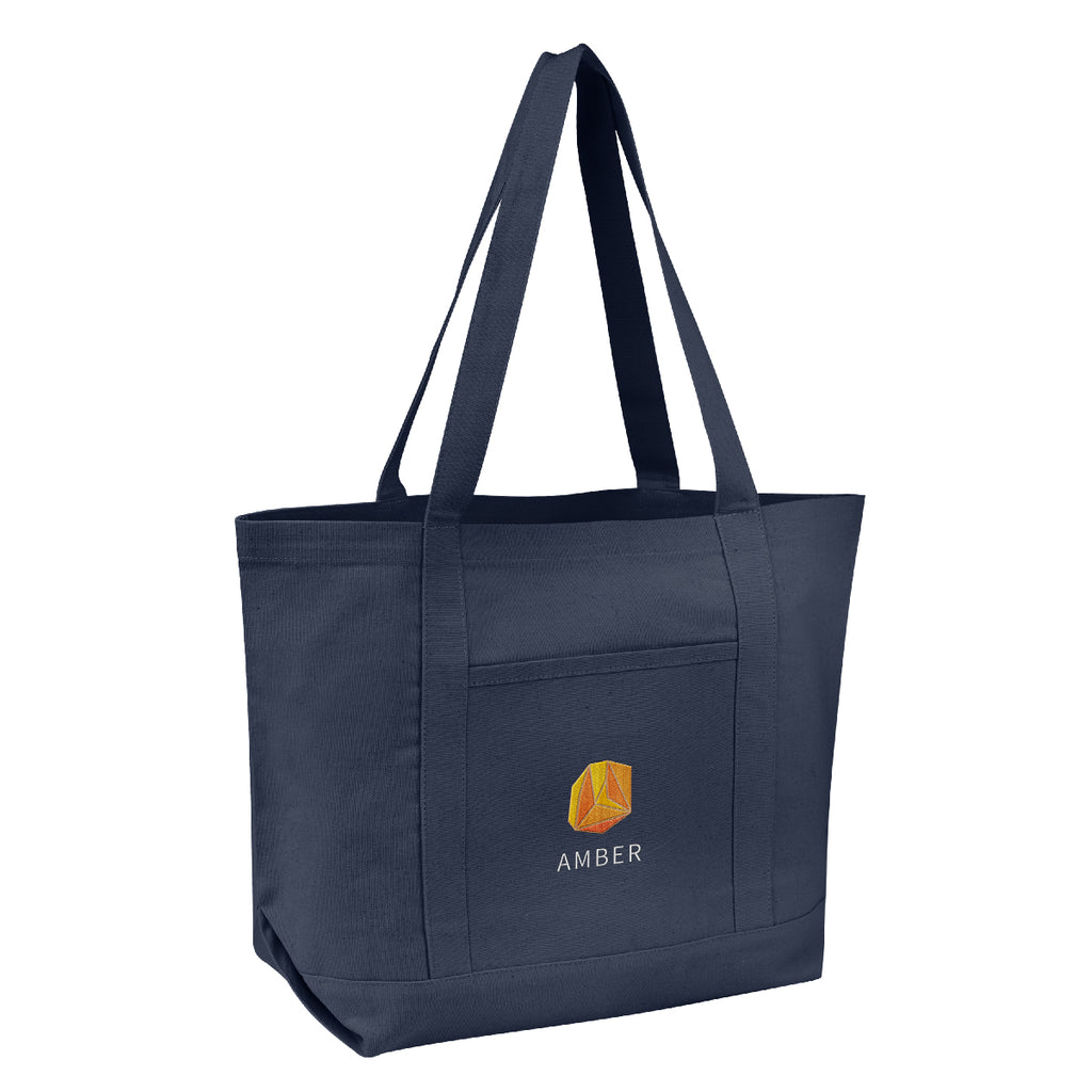 Ripley Starboard Recycled Cotton Tote Bag, 10 oz - Navy - Embroidery