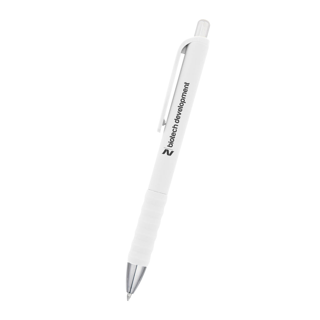 Ripple Pen with Gel Ink - White - Silk Screen