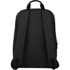 Ripple Recycled Laptop Backpack with Textured Base, 15 Inch - Black - Back