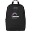 Ripple Recycled Laptop Backpack with Textured Base, 15 Inch - Black - Front