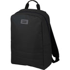 Ripple Recycled Laptop Backpack with Textured Base, 15 Inch - Black - Left Angle