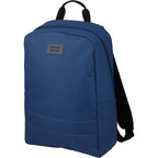 Ripple Recycled Laptop Backpack with Textured Base, 15 Inch Full Color - Navy - Left Angle