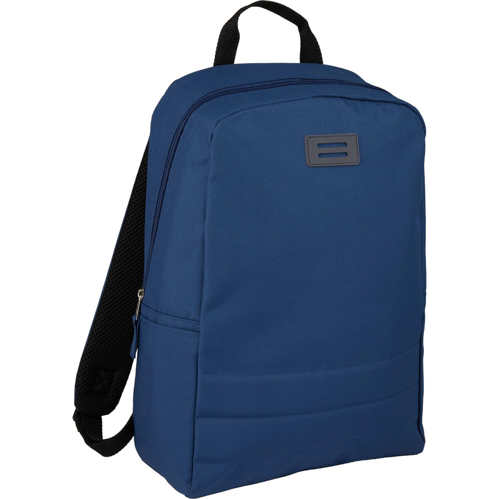 Ripple Recycled Laptop Backpack with Textured Base, 15 Inch Full Color - Navy - Right Angle