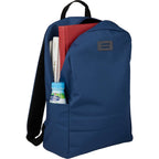 Ripple Recycled Laptop Backpack with Textured Base, 15 Inch - Navy - Propped