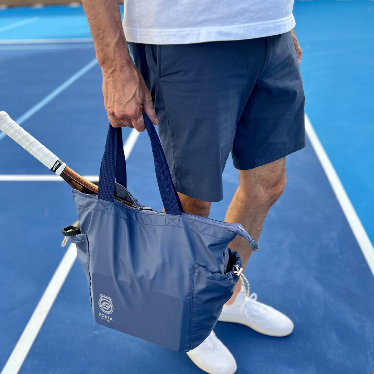 Ripple Tote Bag by BYBBA - Navy Blue - Lifestyle_Silkscreen