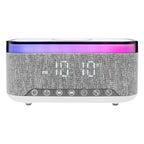 Rise and Shine Clock with Light-Up Speaker and Charger - Gray - Front