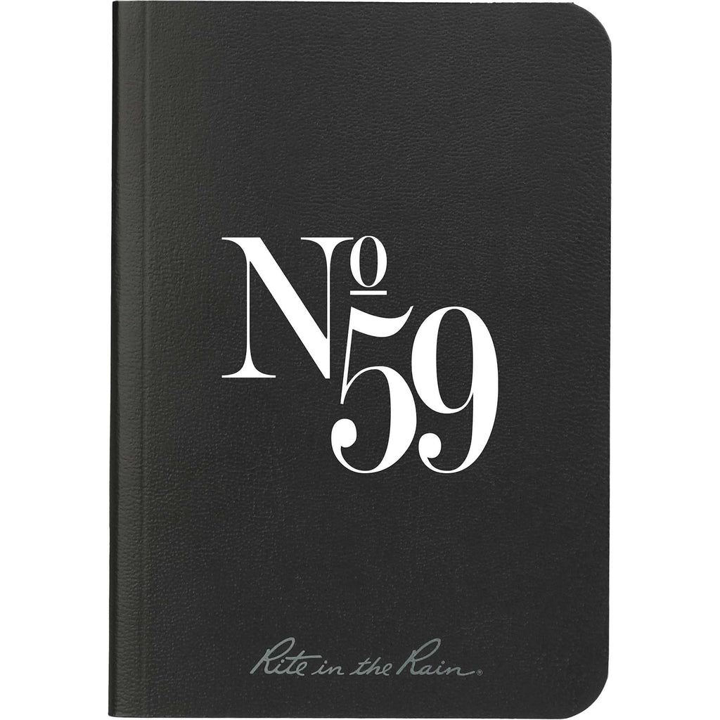 Rite in the Rain Weatherproof Soft Cover Notebook, 3.5 x 5.25 Inches - Black - Front