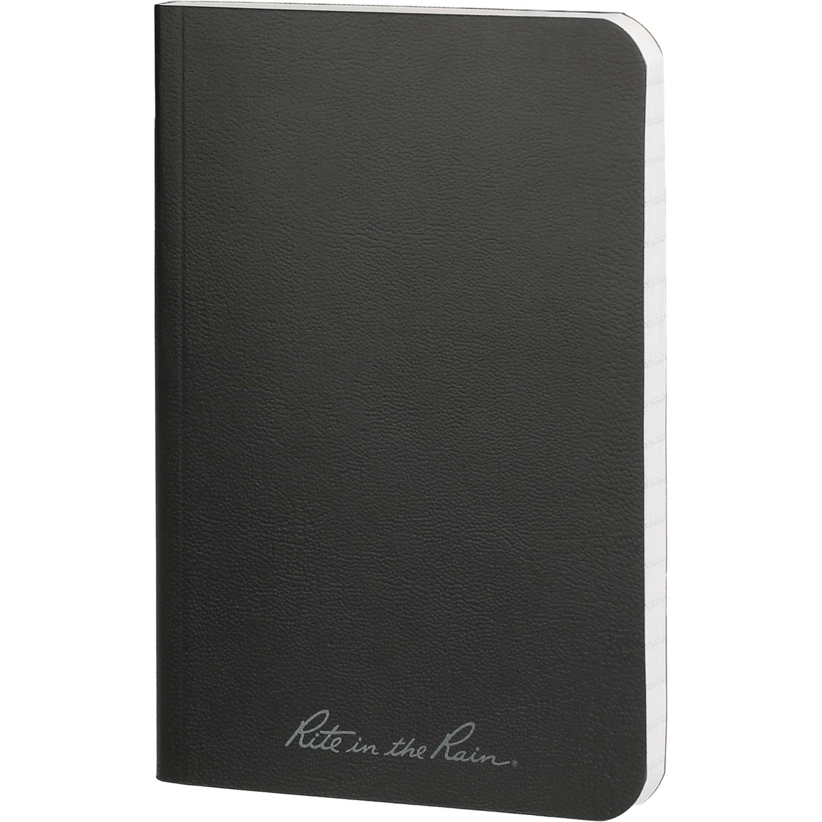 Rite in the Rain Weatherproof Soft Cover Notebook, 3.5 x 5.25 Inches - Black - Left Angle