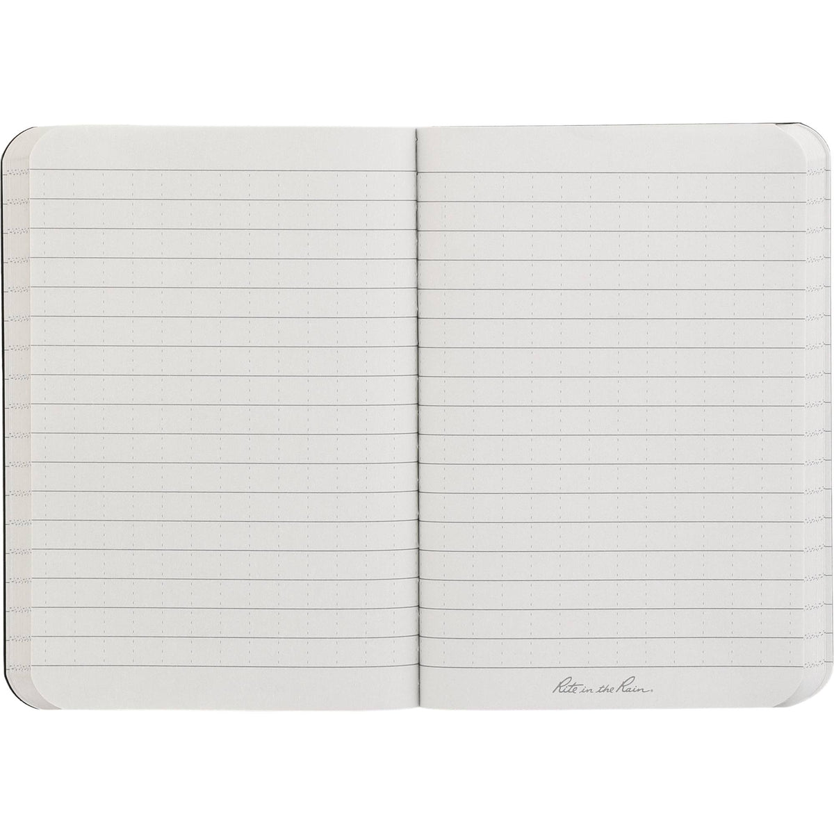 Rite in the Rain Weatherproof Soft Cover Notebook, 3.5 x 5.25 Inches - Black - Open